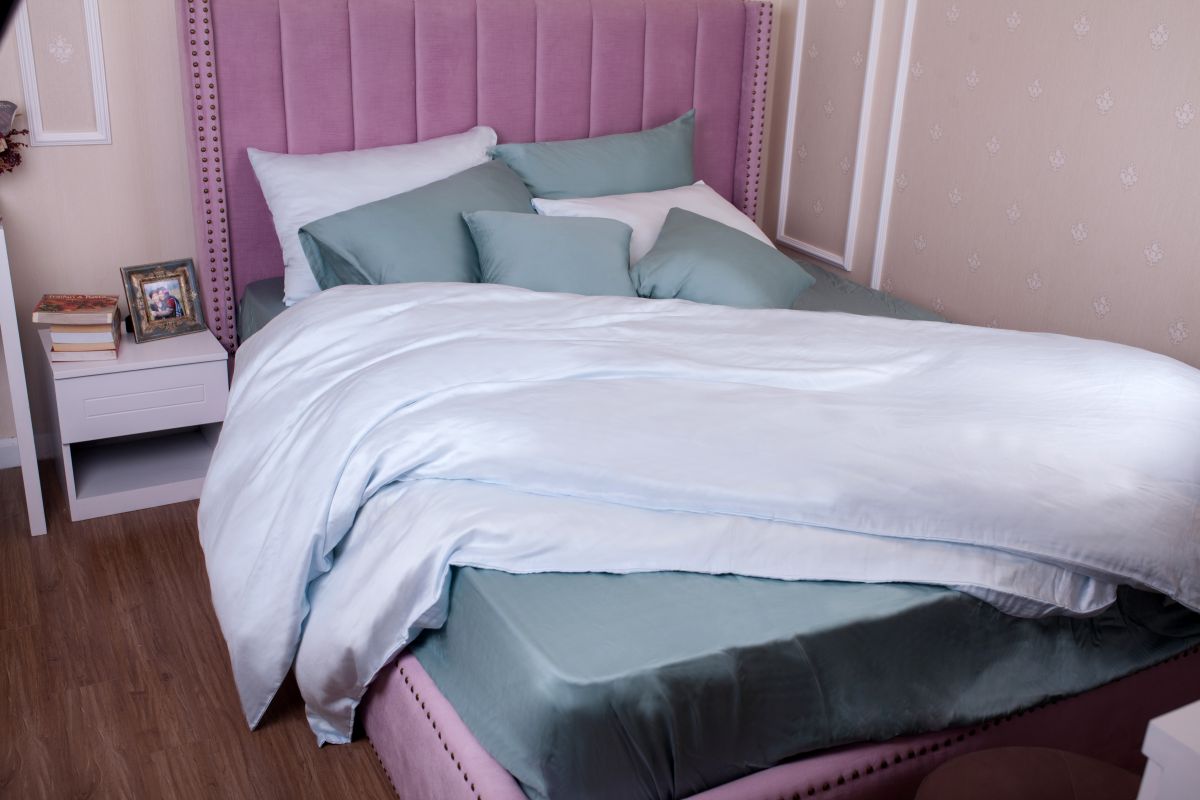 Set vỏ chăn ga gối trơn 05 - skyblue / xanh ngọc